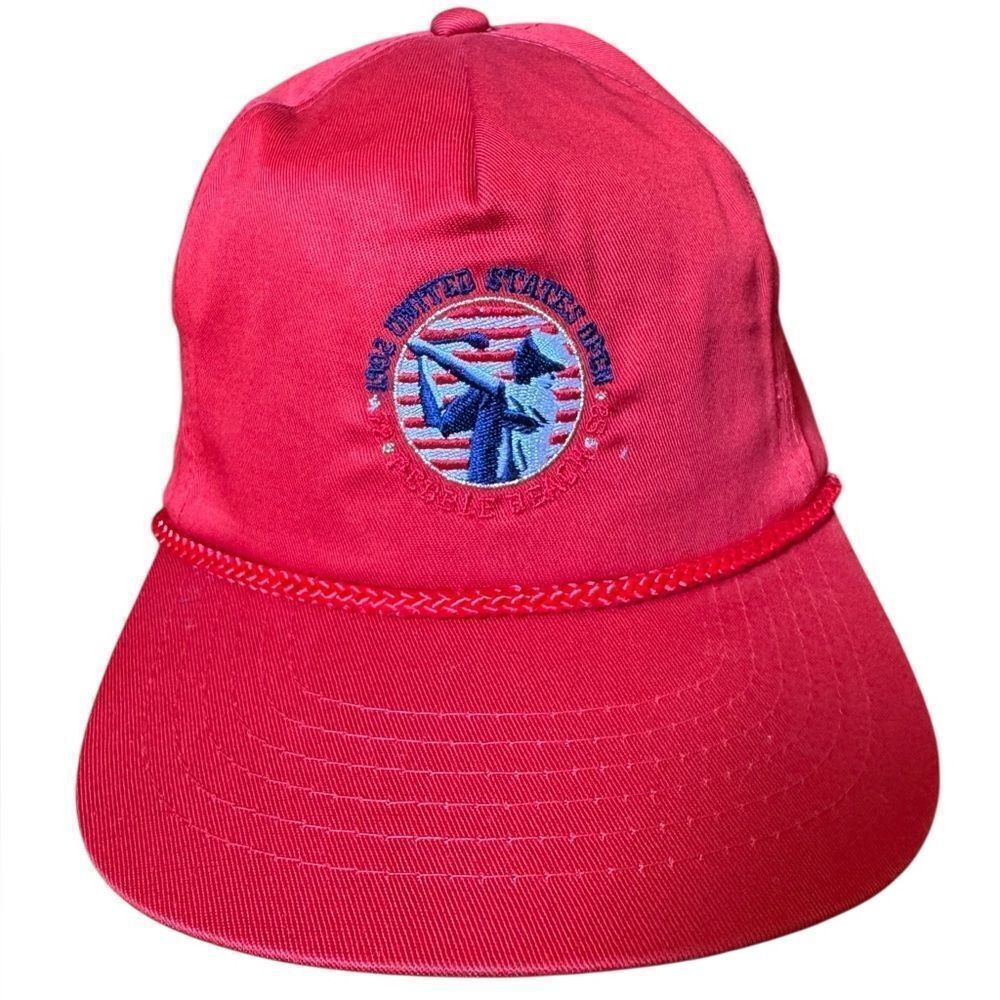 Vintage 1992 US Open Pebble Beach golf hat in red